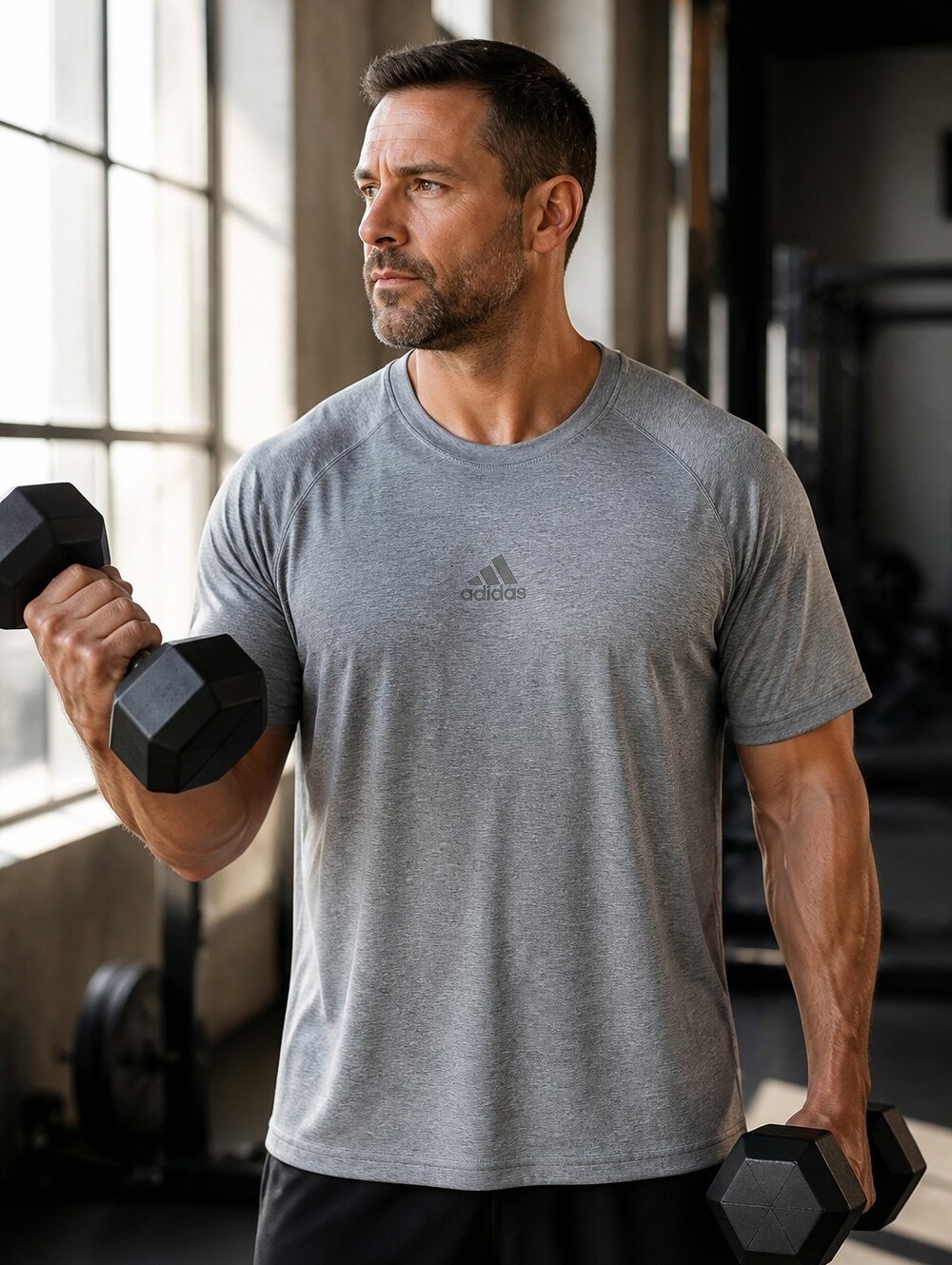 ADIDAS Men's 2XL Climalite Active Training Tee Athletic Logo Exercise Shirt Top